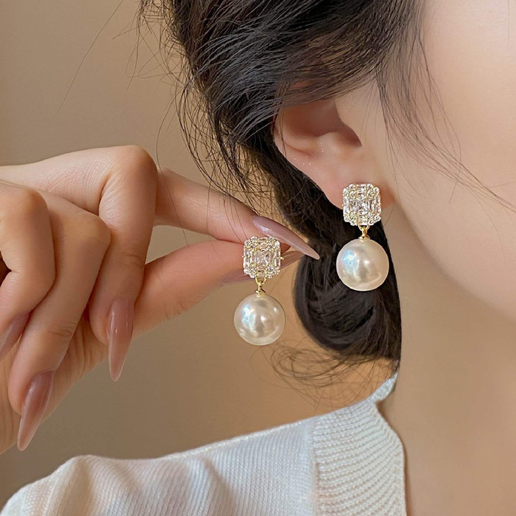 Aretes Perla Vintage