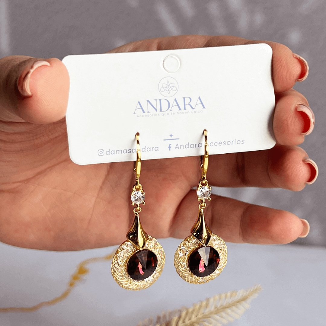 Aretes Circle Red