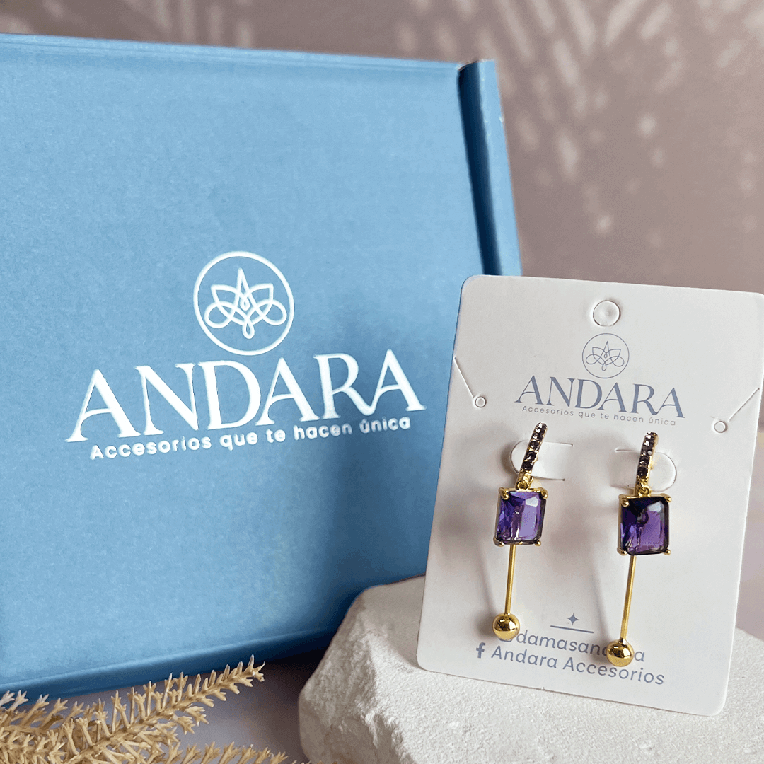 Aretes Exquisite Purple