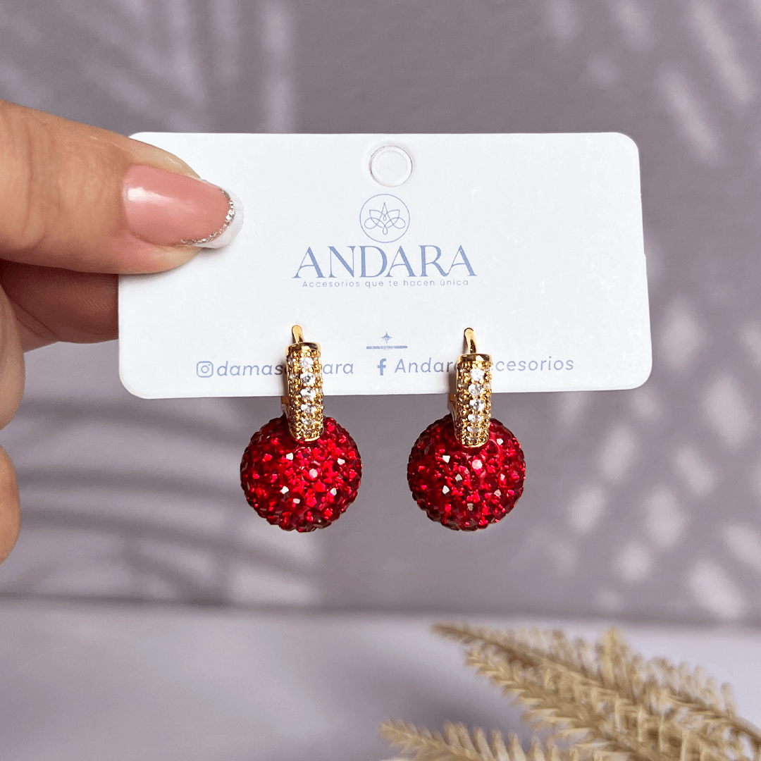 Aretes Glamour Red