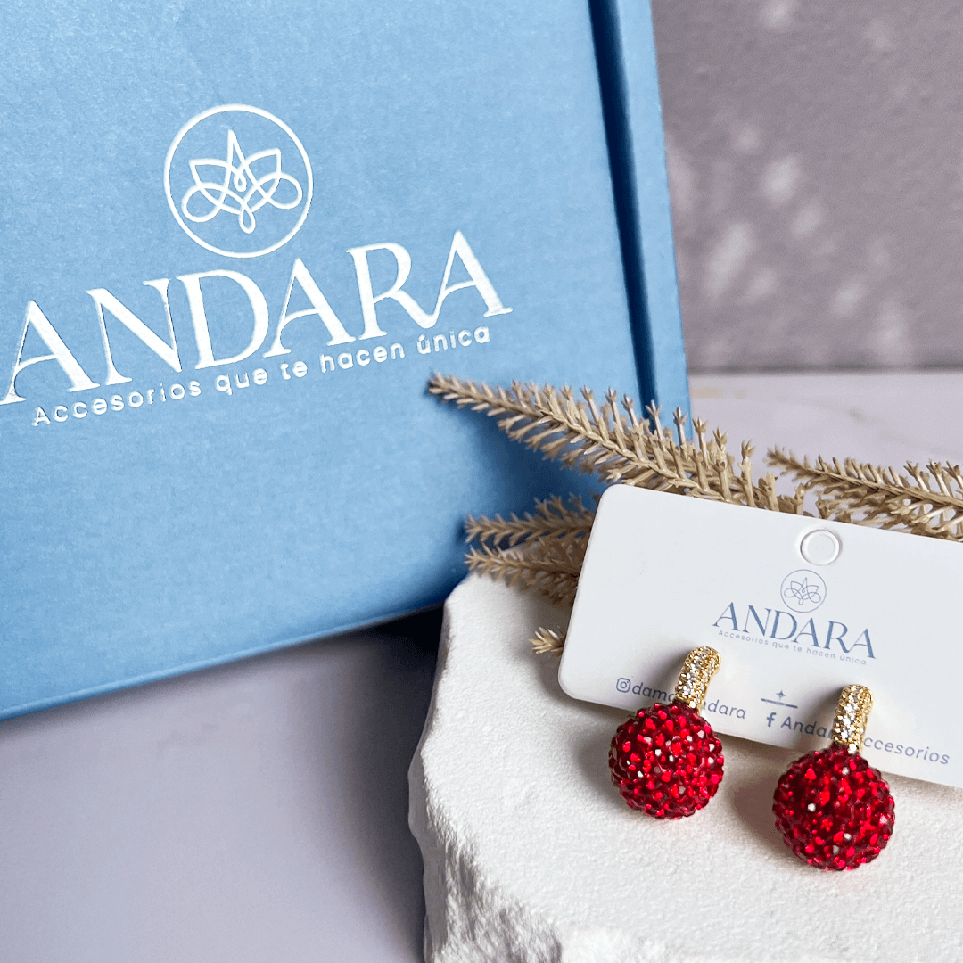 Aretes Glamour Red