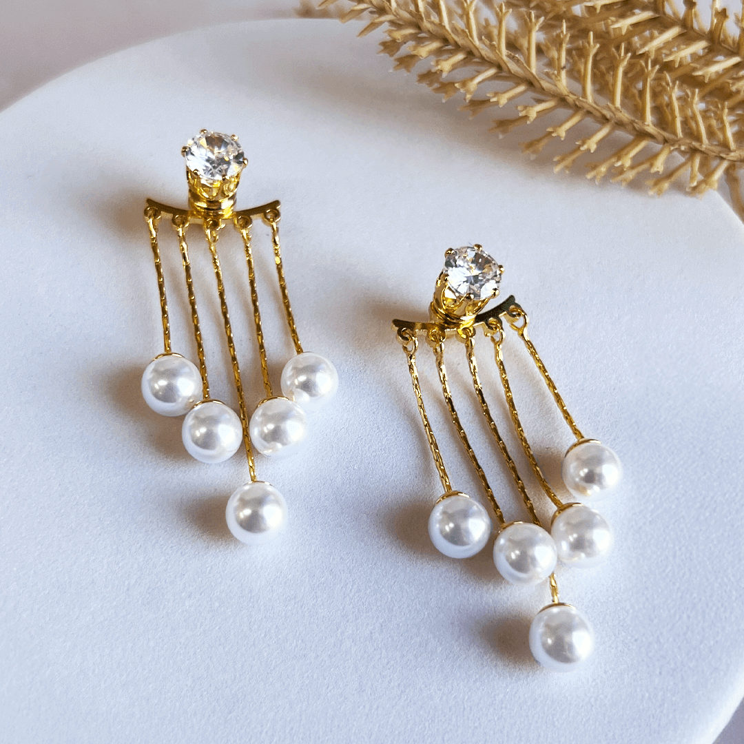 Aretes Lluvia Perlada