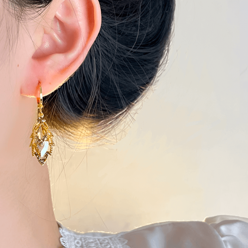 Aretes Hoja Dorada