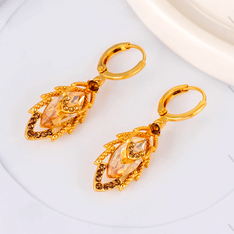 Aretes Hoja Dorada