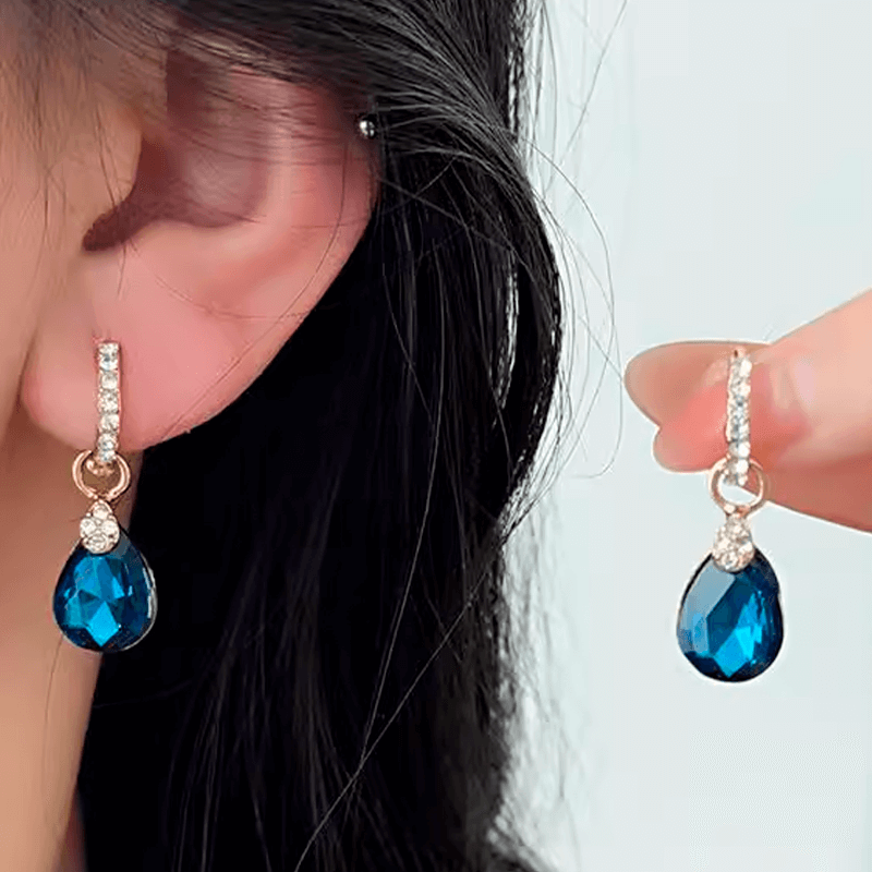 Aretes Gota Zafiro
