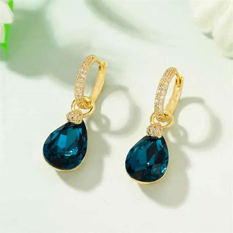 Aretes Gota Zafiro