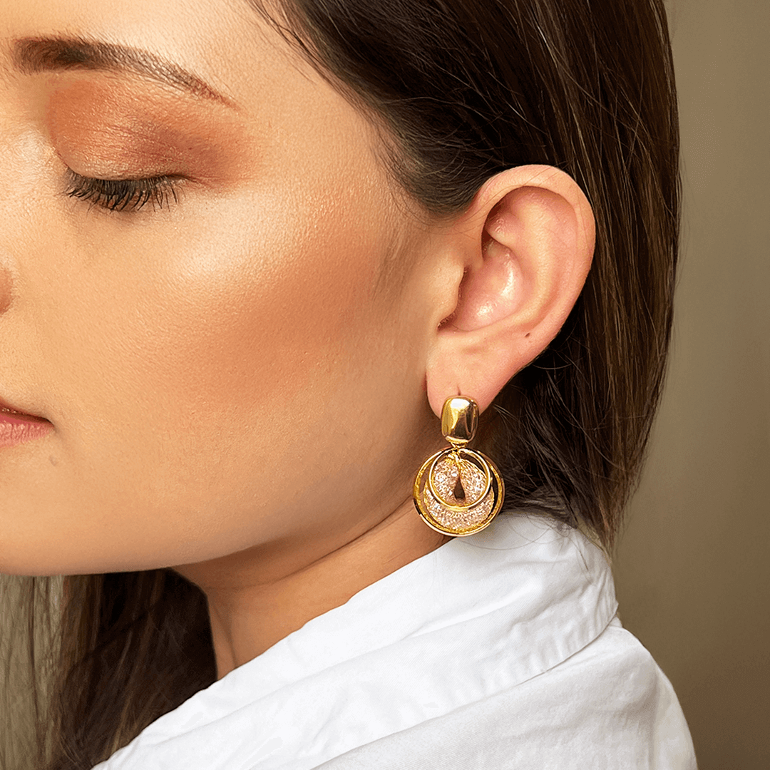 ARETES NEST GOLD (Baño de oro 18k)