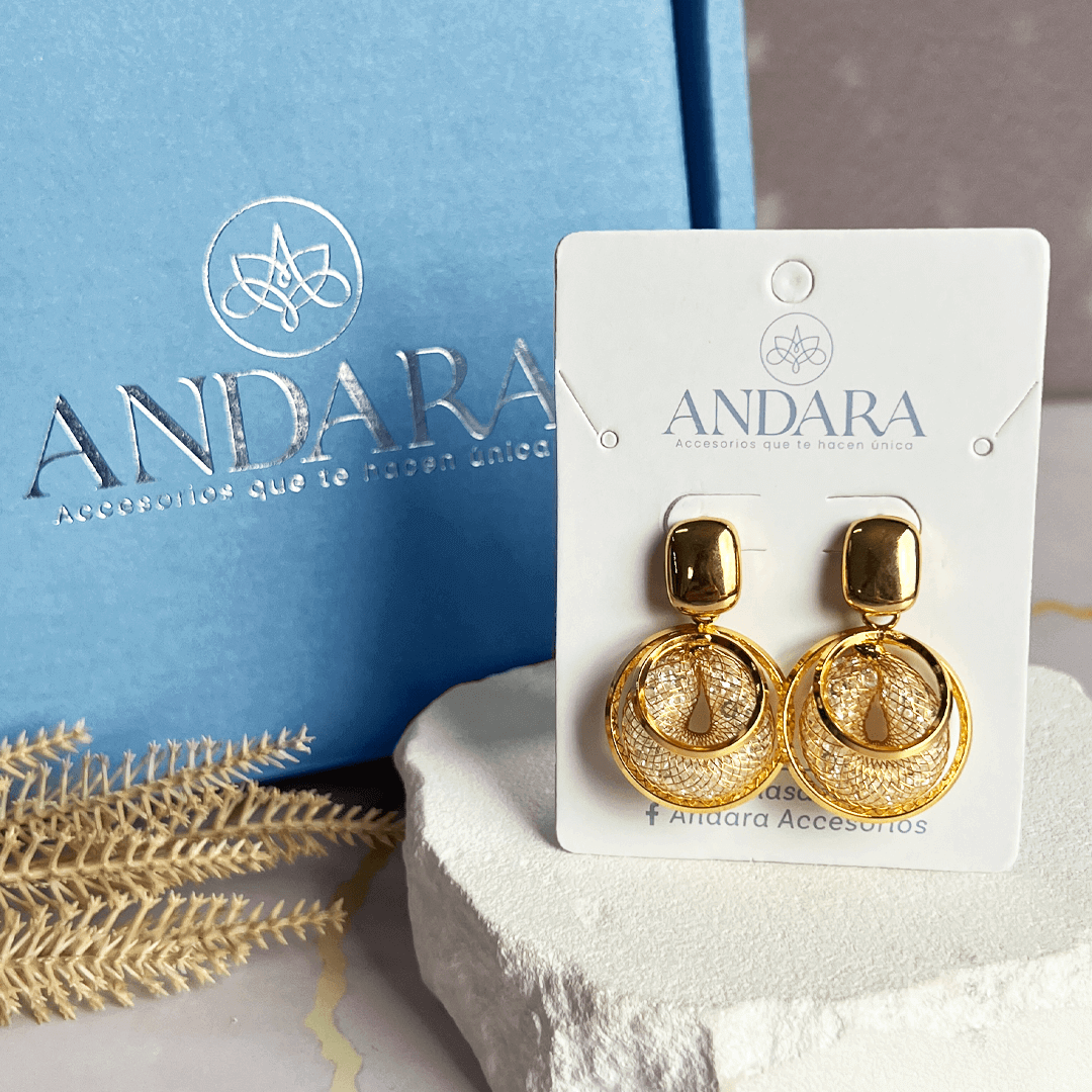 ARETES NEST GOLD (Baño de oro 18k)