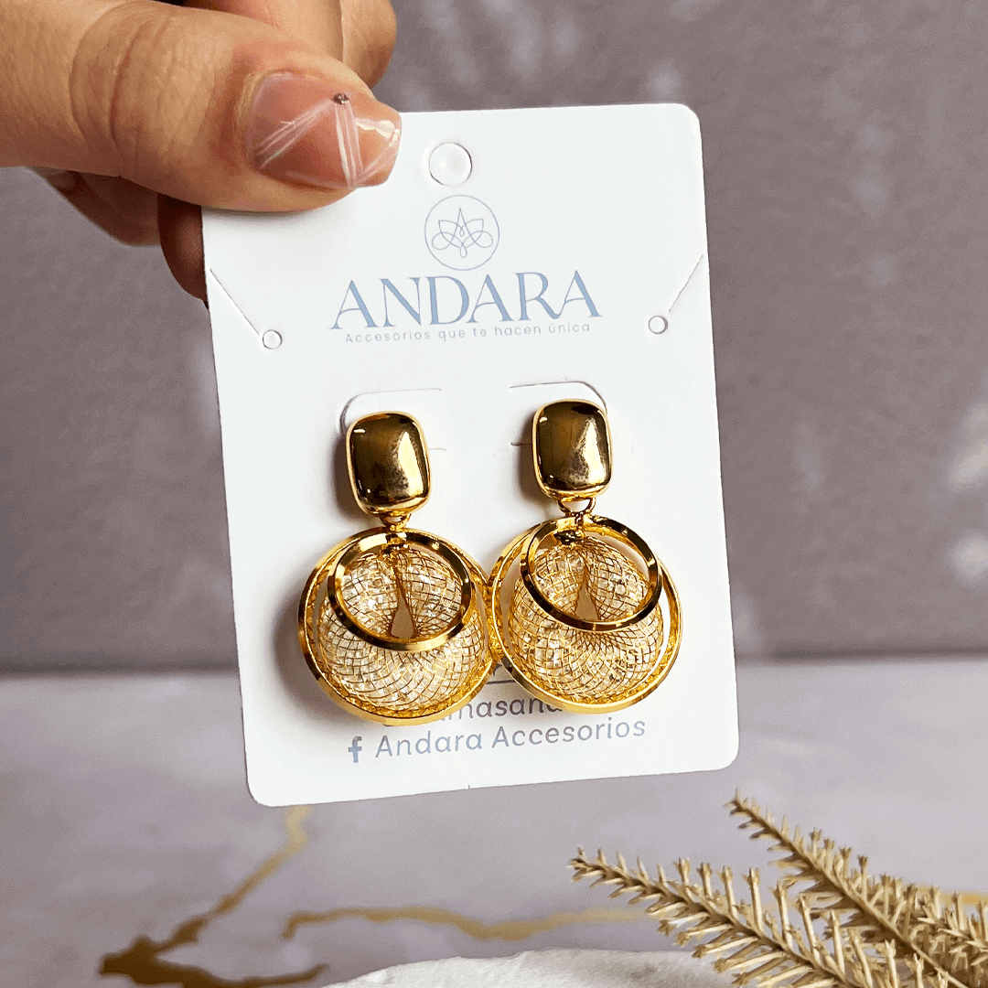 ARETES NEST GOLD (Baño de oro 18k)