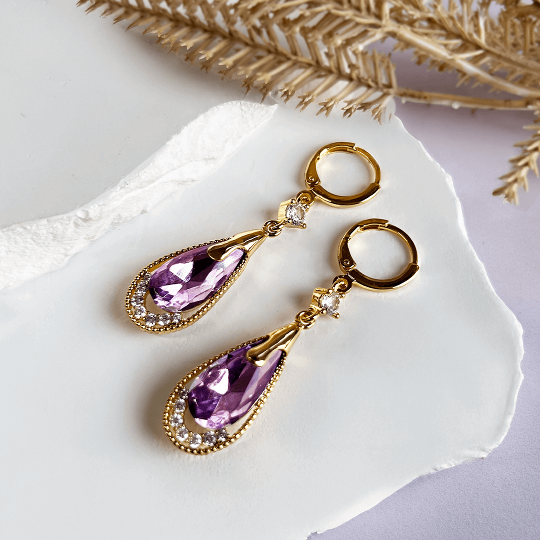 Aretes Crystal Orelis Morada