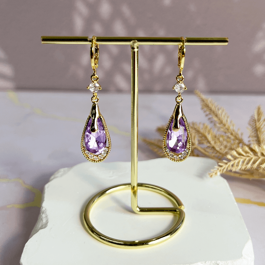 Aretes Crystal Orelis Morada