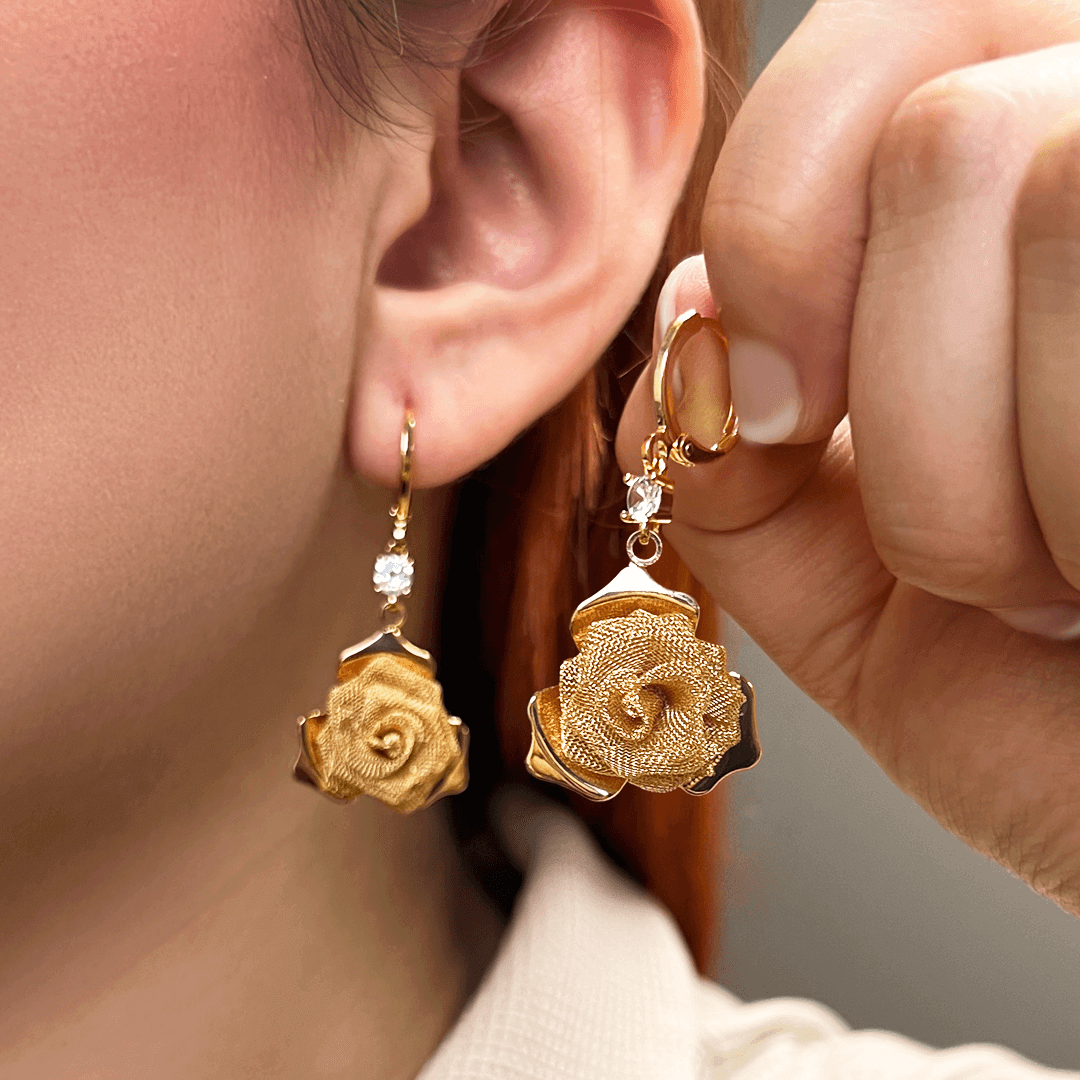 Aretes Rosa Gold