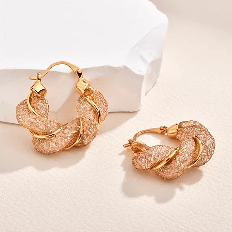 Aretes Braid Gold