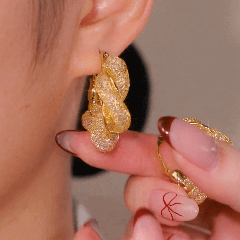 Aretes Braid Gold