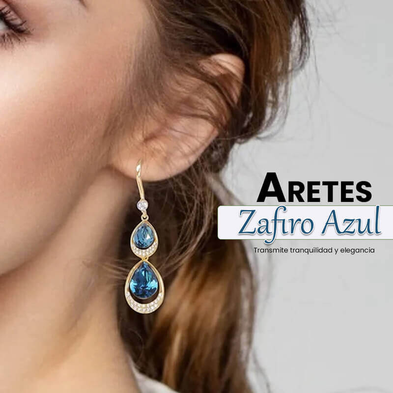 Aretes Zafiro Azul