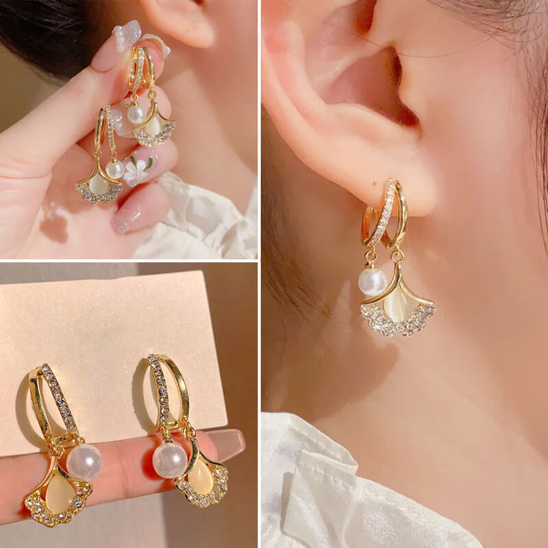 Aretes Perla de Mar - Chapado en Oro