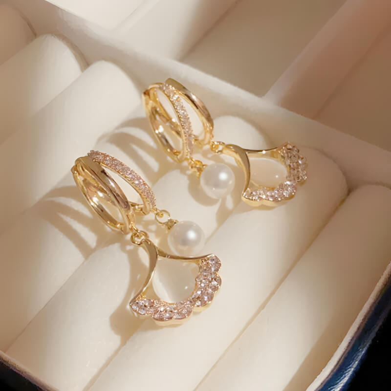 Aretes Perla de Mar - Chapado en Oro