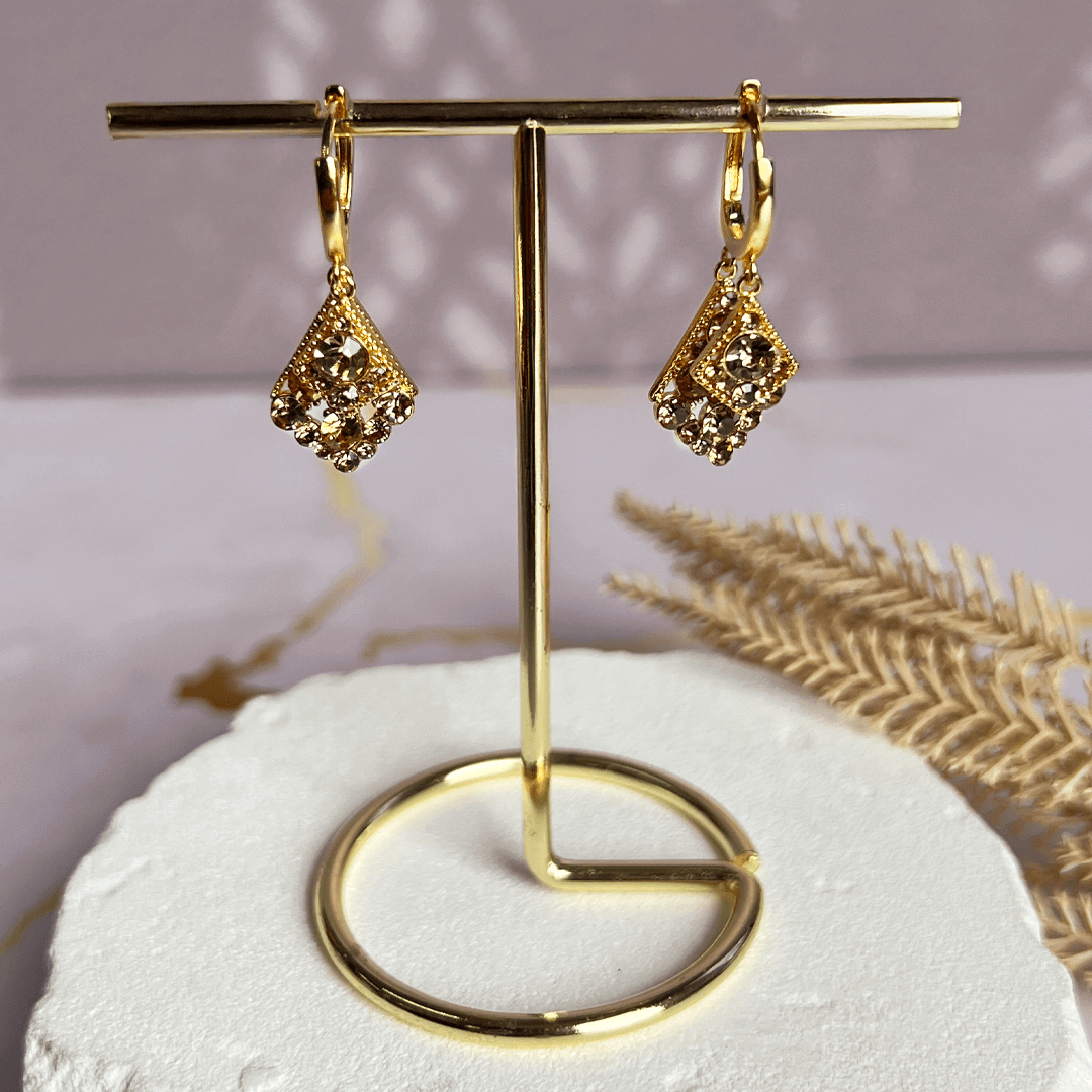 ARETES BRILLO IMPERIAL (Con Baño de Oro)