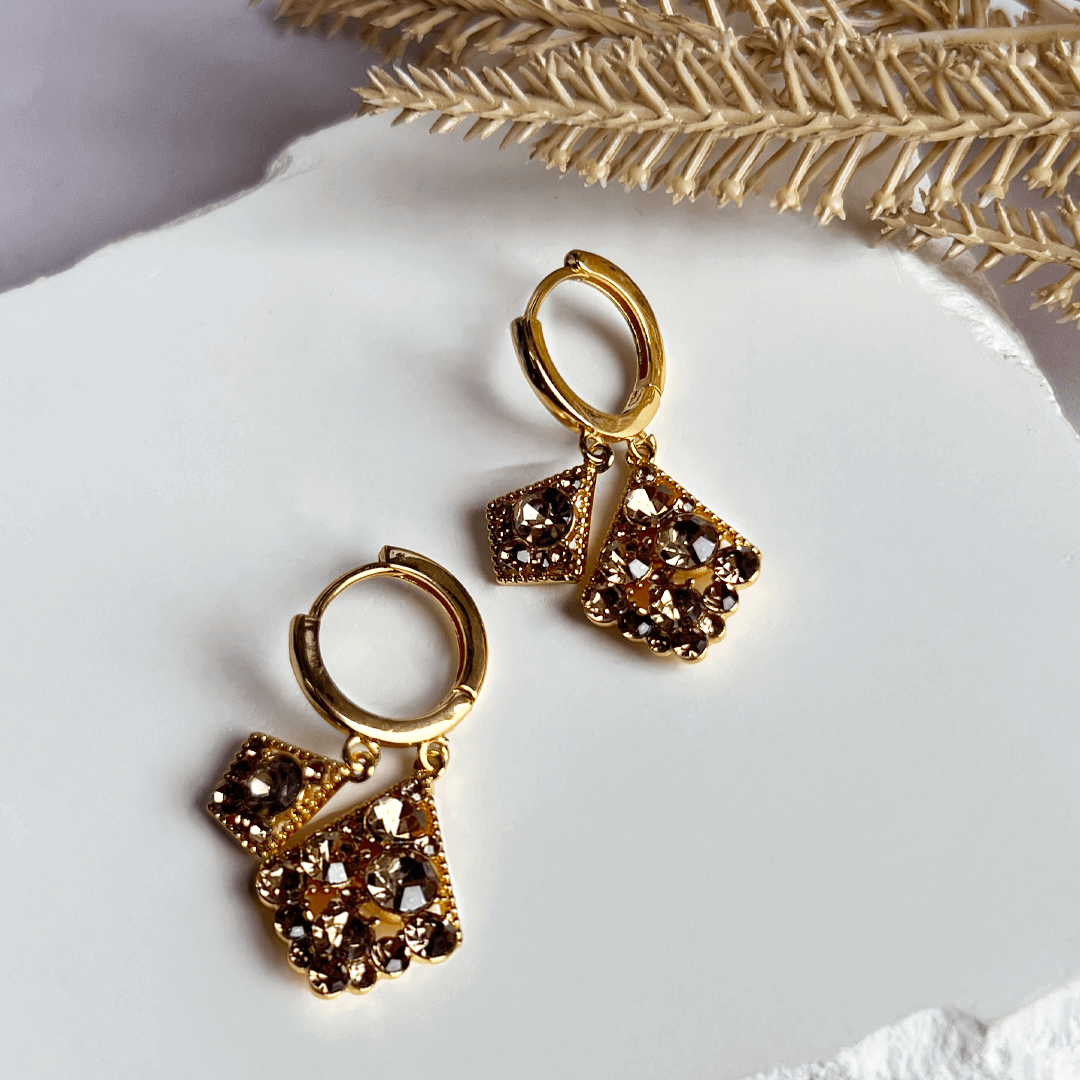ARETES BRILLO IMPERIAL (Con Baño de Oro)