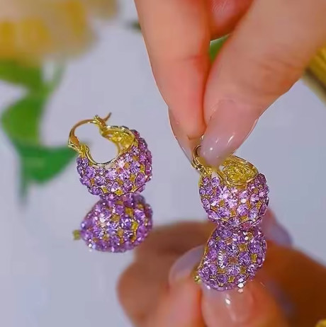 Aretes Cesta Purple