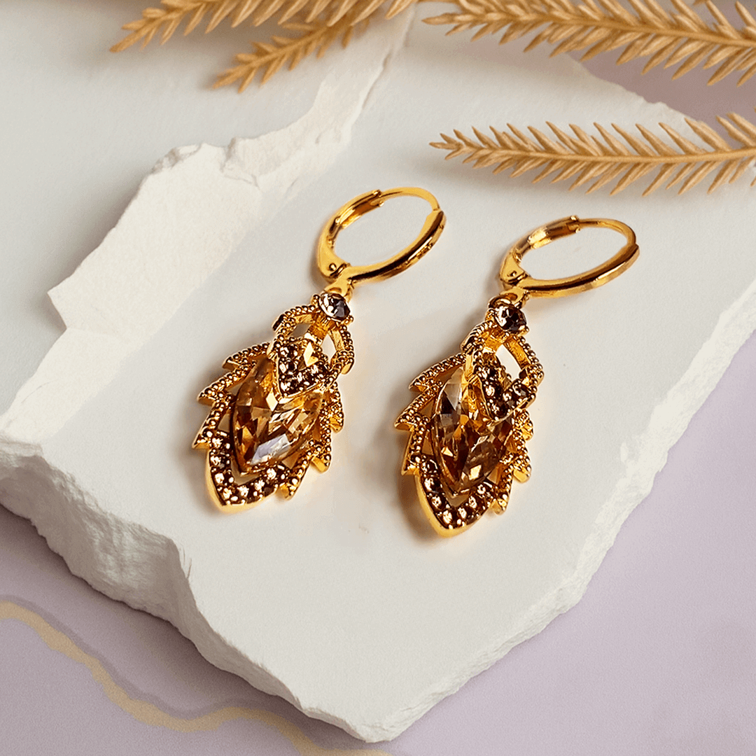 Aretes Hoja Dorada