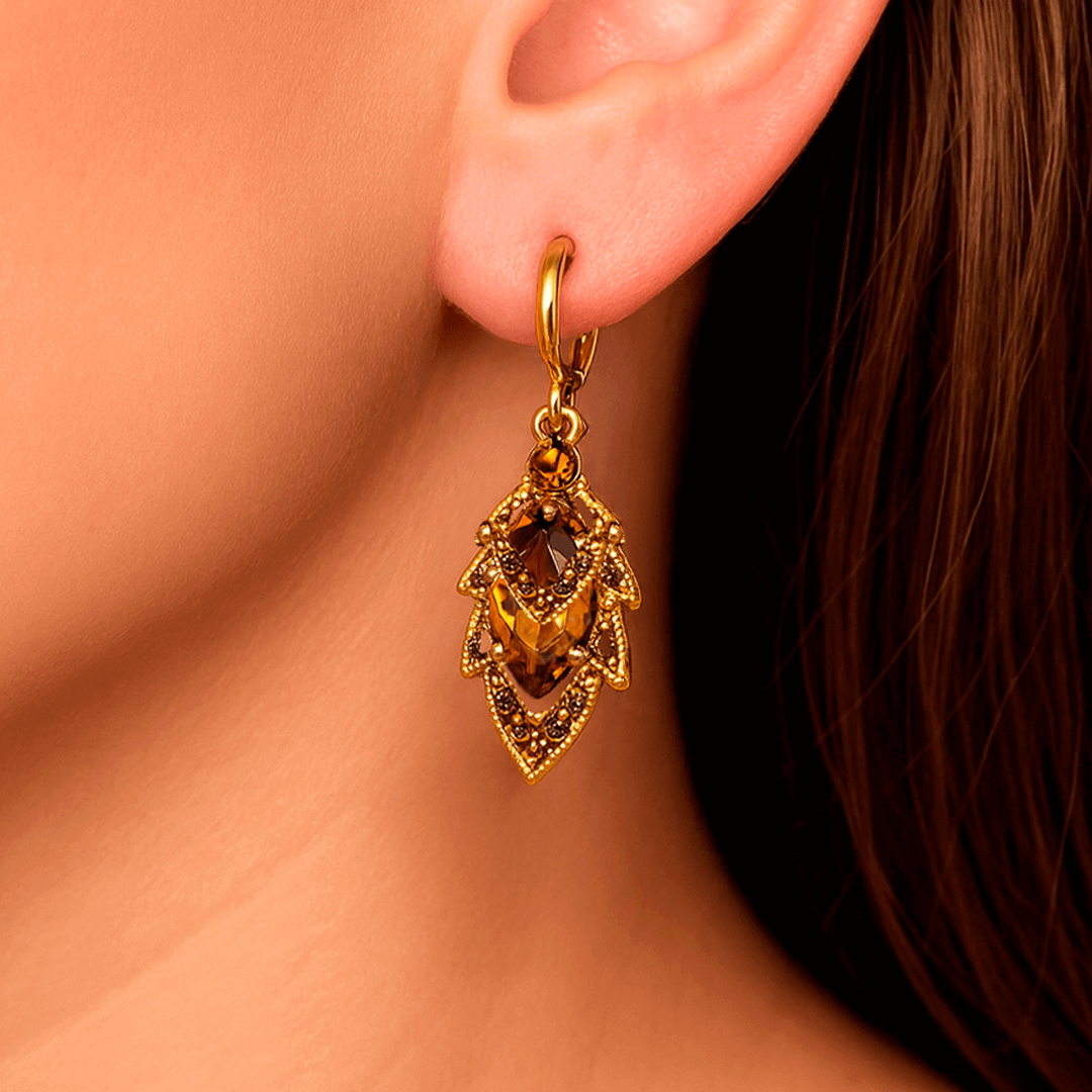 Aretes Hoja Dorada