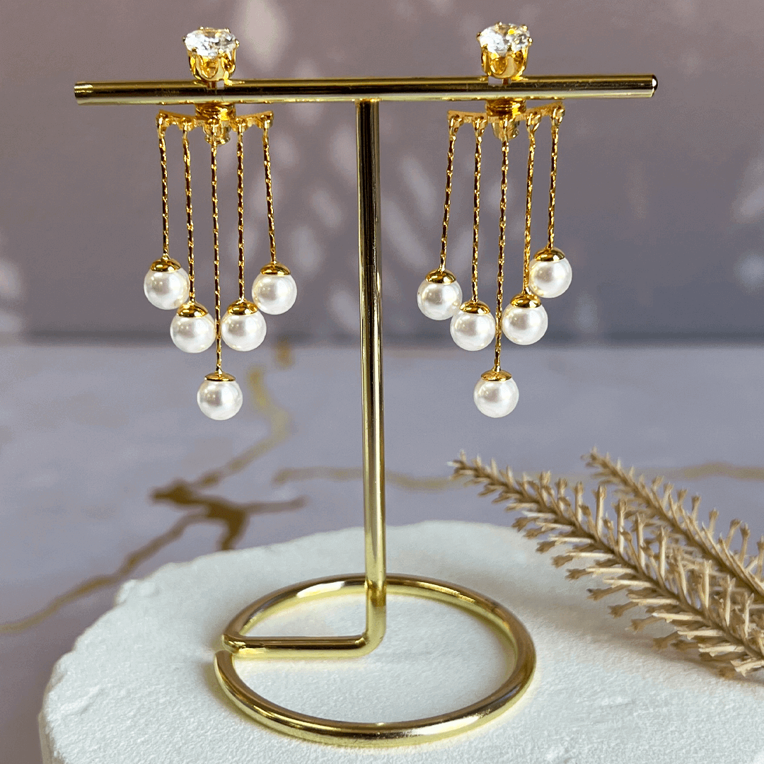 Aretes Lluvia Perlada