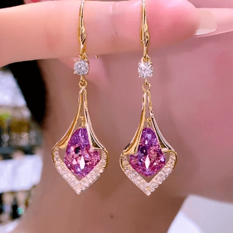 Aretes Coraza Purple + Obsequio