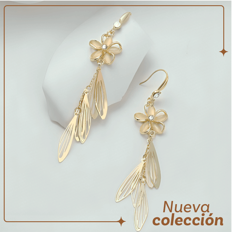 Aretes Flower Gold