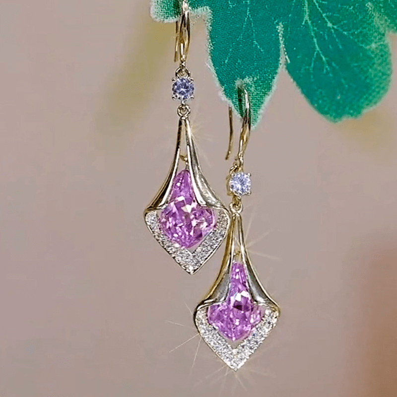 Aretes Coraza Purple + Obsequio