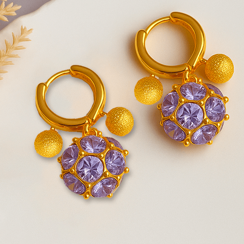 Aretes Amatista Imperial + Obsequio