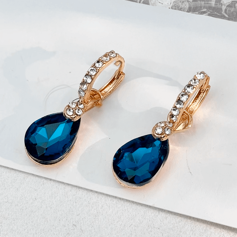 Aretes Gota Zafiro