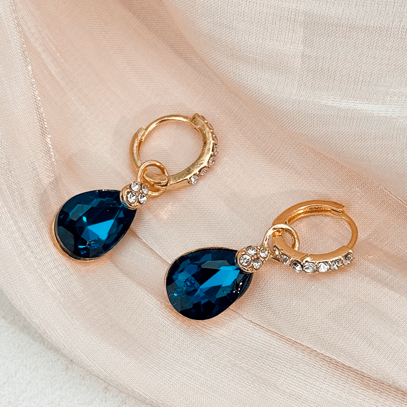 Aretes Gota Zafiro