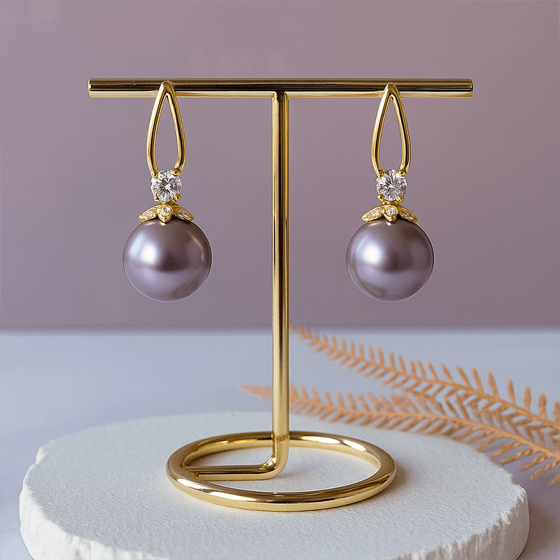 Aretes Purple Pearl