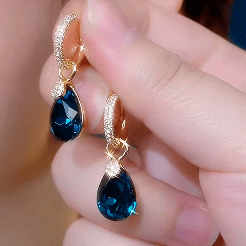 Aretes Gota Zafiro