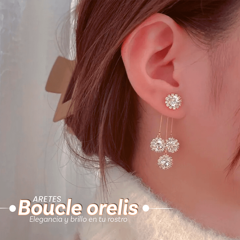 Aretes Boucle Orelis - Chapado en Oro