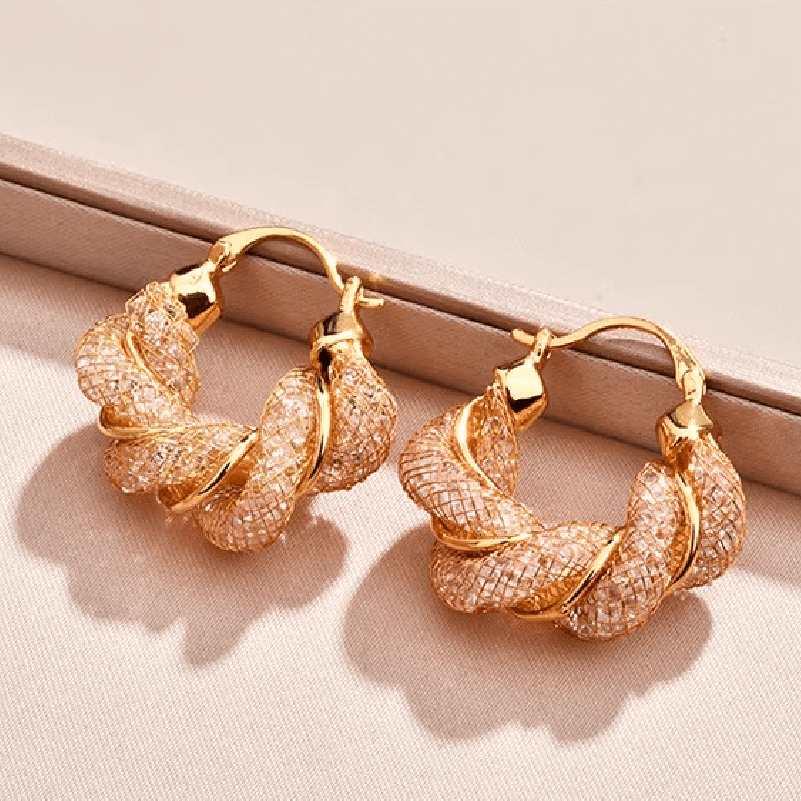 Aretes Braid Gold