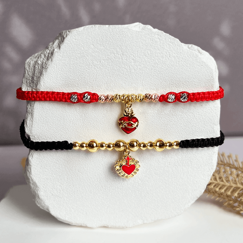 Dúo Pulseras Corazón Sagrado
