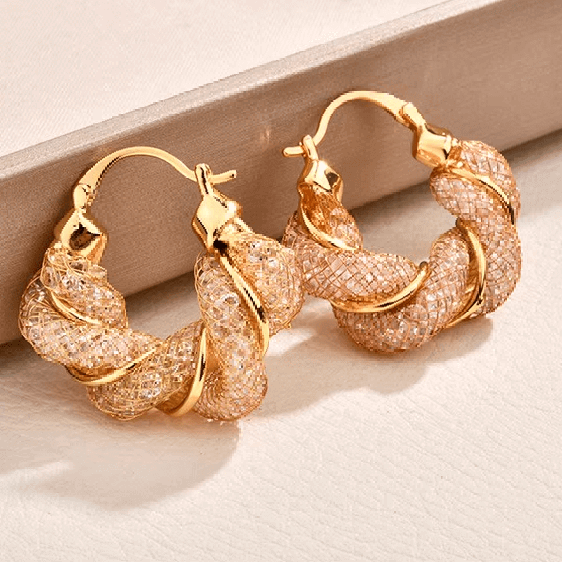 Aretes Braid Gold