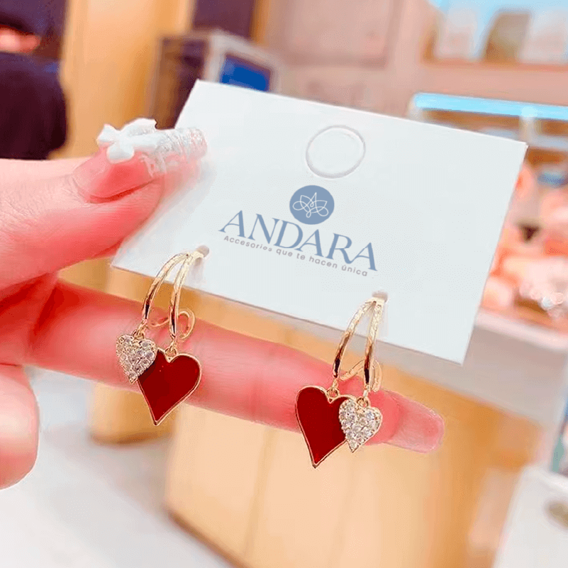 Aretes Corazón Bright