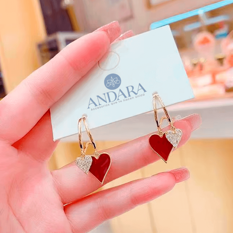 Aretes Corazón Bright