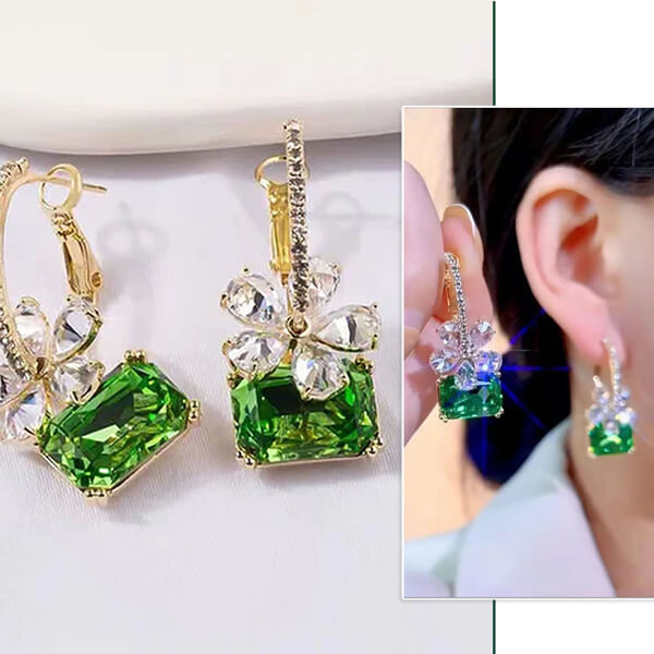 Aretes Crystal Green®Crystal Green Earrings