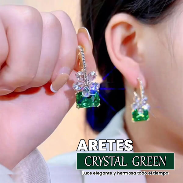 Aretes Crystal Green®Crystal Green Earrings