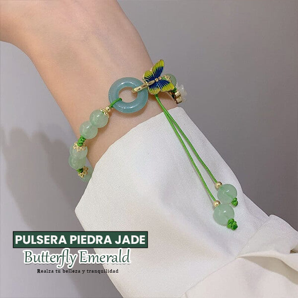 Pulsera Piedra Jade Mariposa