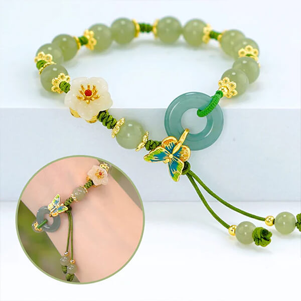 Pulsera Piedra Jade Mariposa